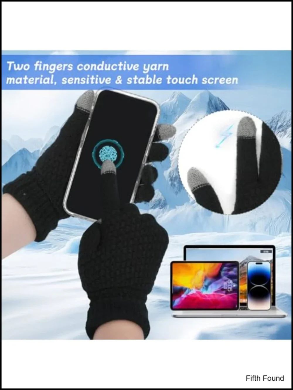 Womens Winter Infinity Scarf Ear Muffs Touchscreen Gloves 3pc Set Acrylic